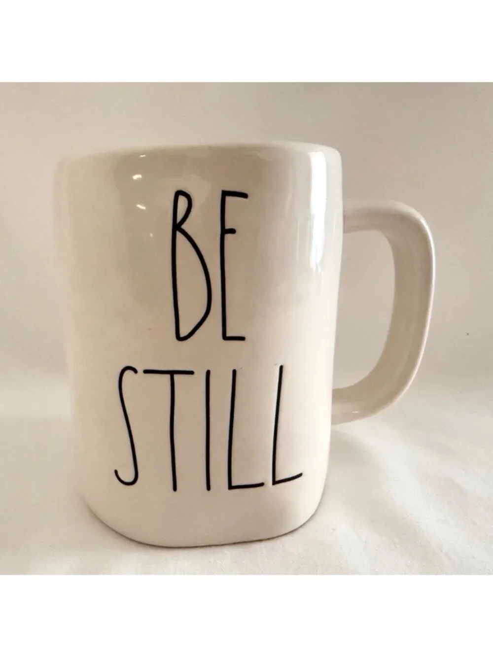 Rae Dunn Be Still Mug White Artisan Collection Farmhouse 16 oz Coffee Cup - Picture 6 of 12